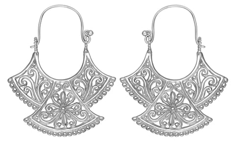 Alam Silver Earrings #11 Large