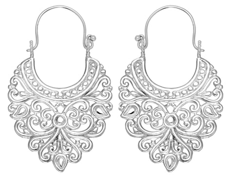 Alam Silver Earrings #8 Large